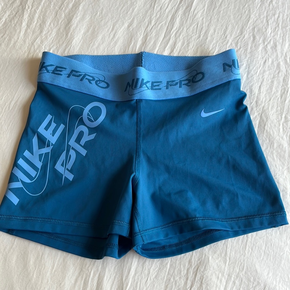 Nike Pro blue shorts
